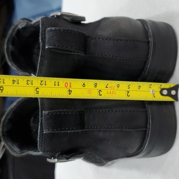 Abeo Yana booties women's 7N black Nubuck leather snake print detail buckle - Picture 6 of 11